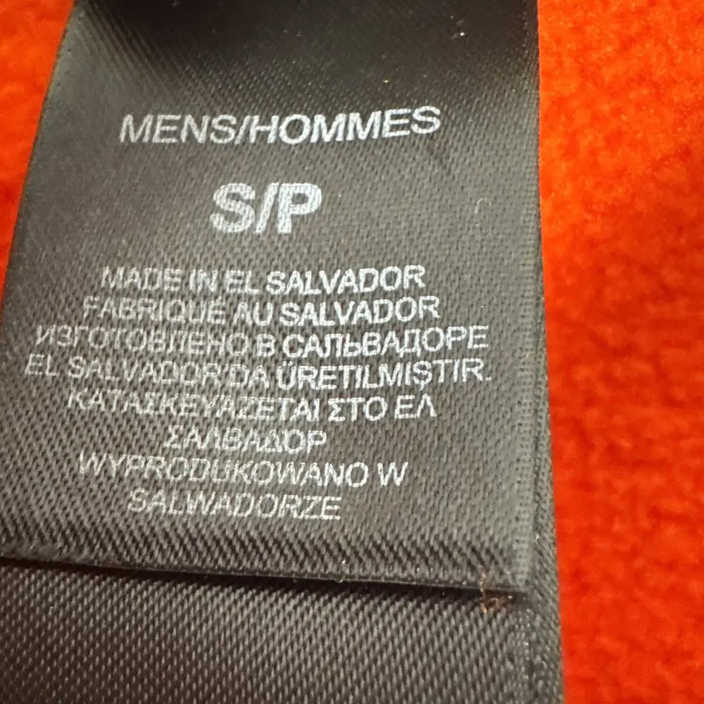 The North Face orange construction
